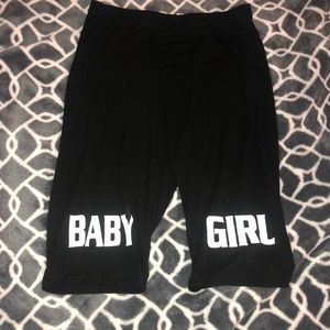 Black “BABY GIRL” Biker Shorts!